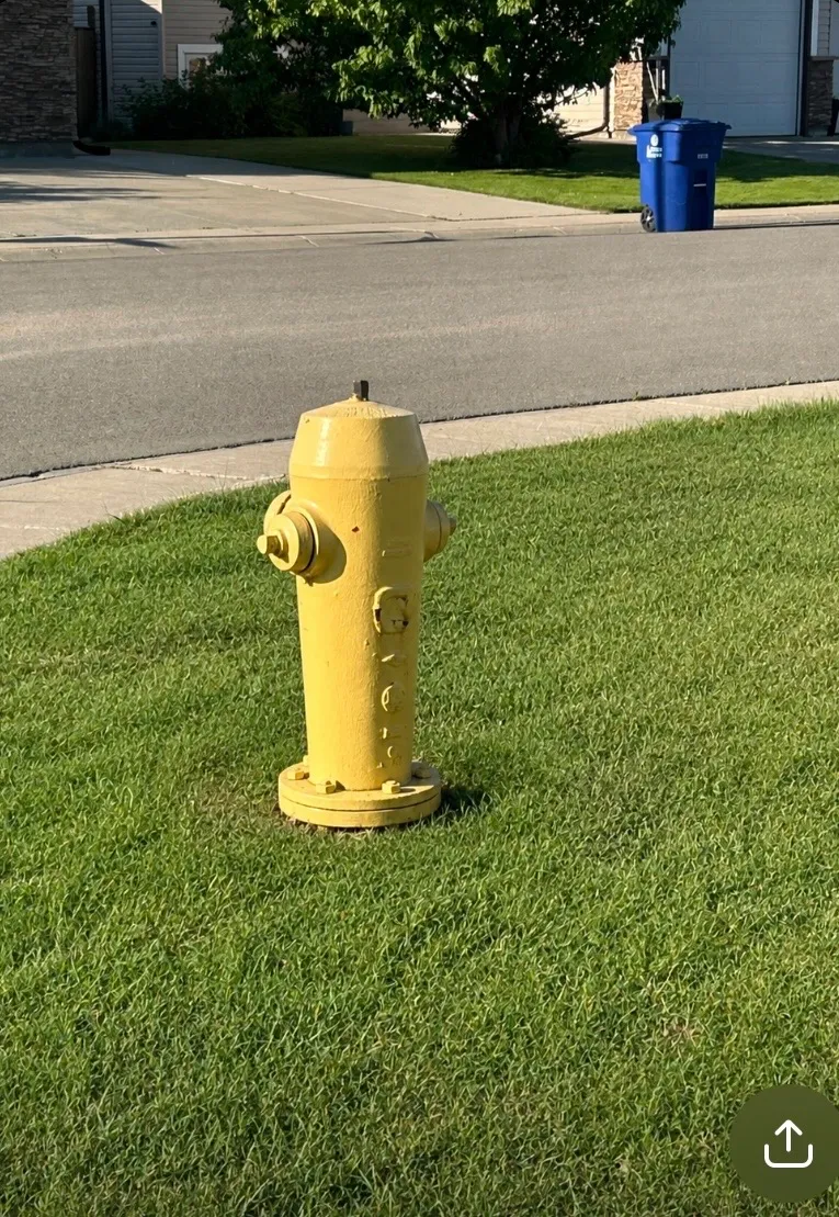 Hydrant set at proper height above finished grade